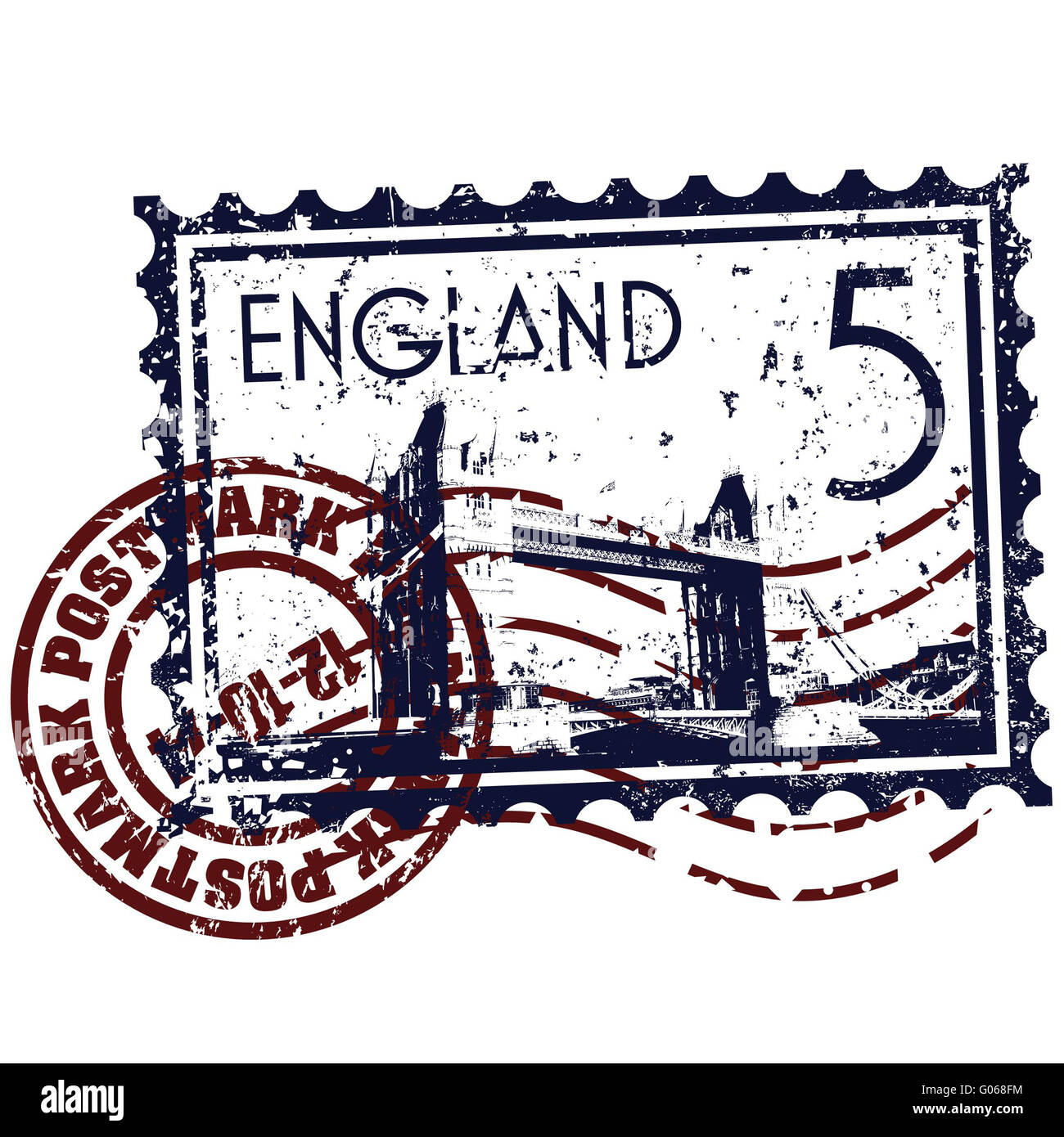 Vector illustration de l'icône imprimer Londres isolés Banque D'Images