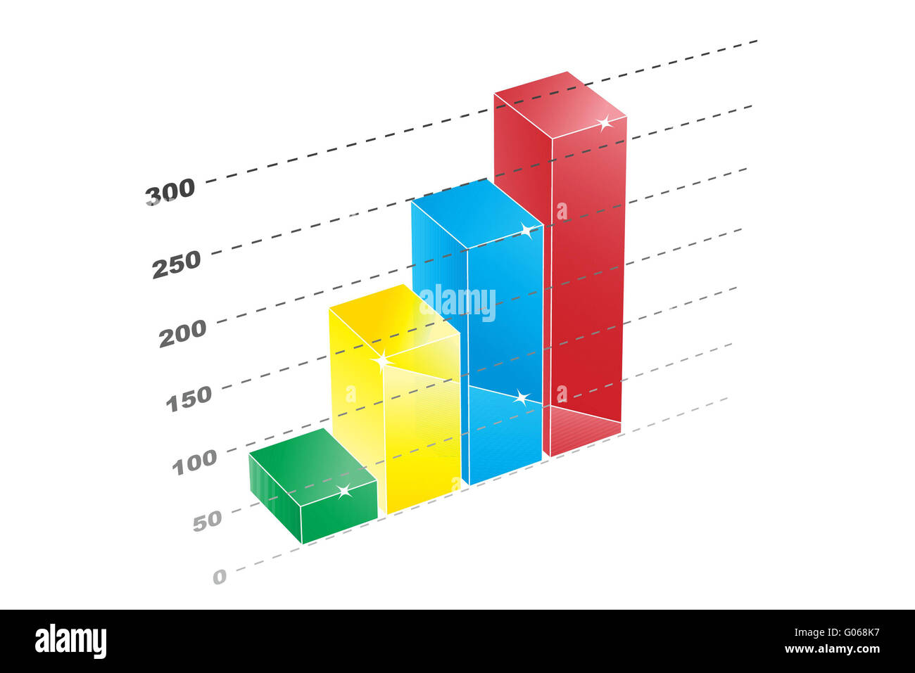 Vector illustration de graphique avec l'augmentation de la statistique Banque D'Images