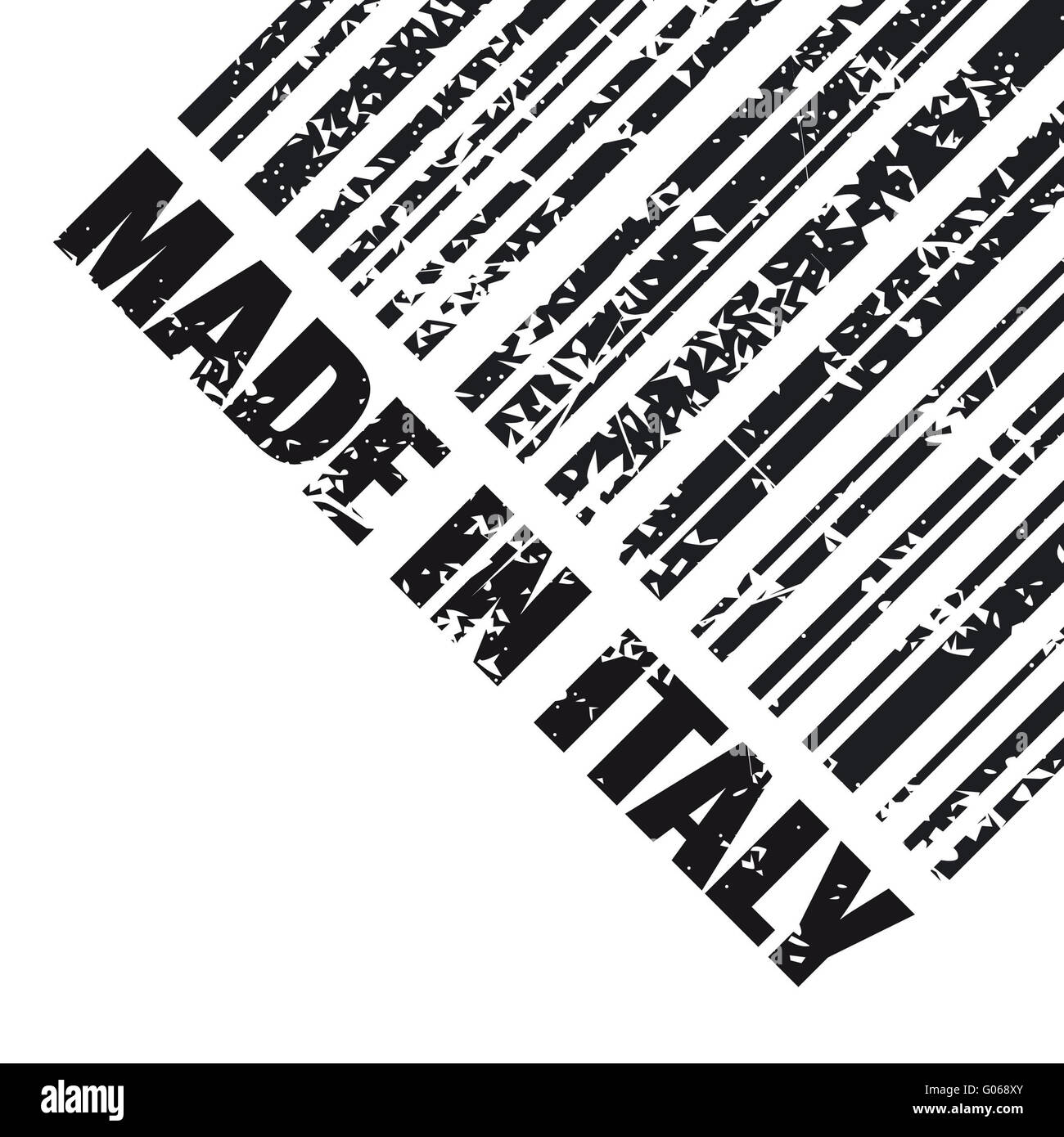 Vector illustration de l'icône unique fabriqué en Italie Banque D'Images