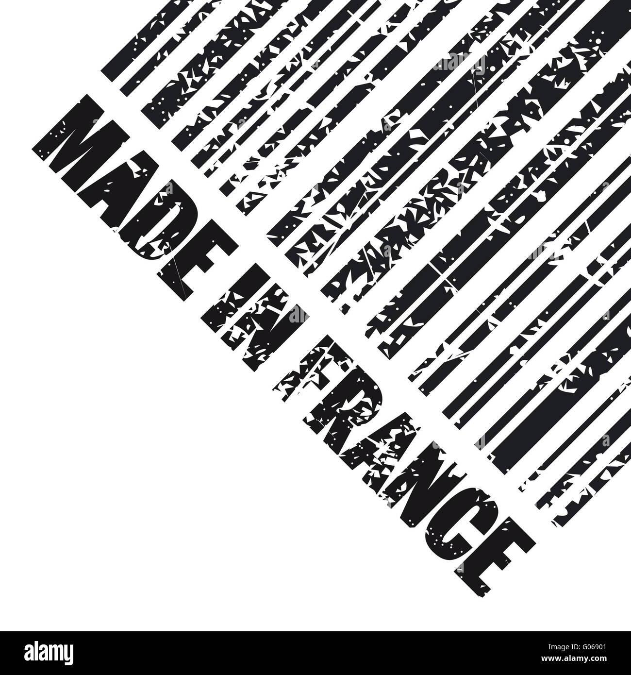 Vector illustration de l'icône isolé fabriqué en France Banque D'Images