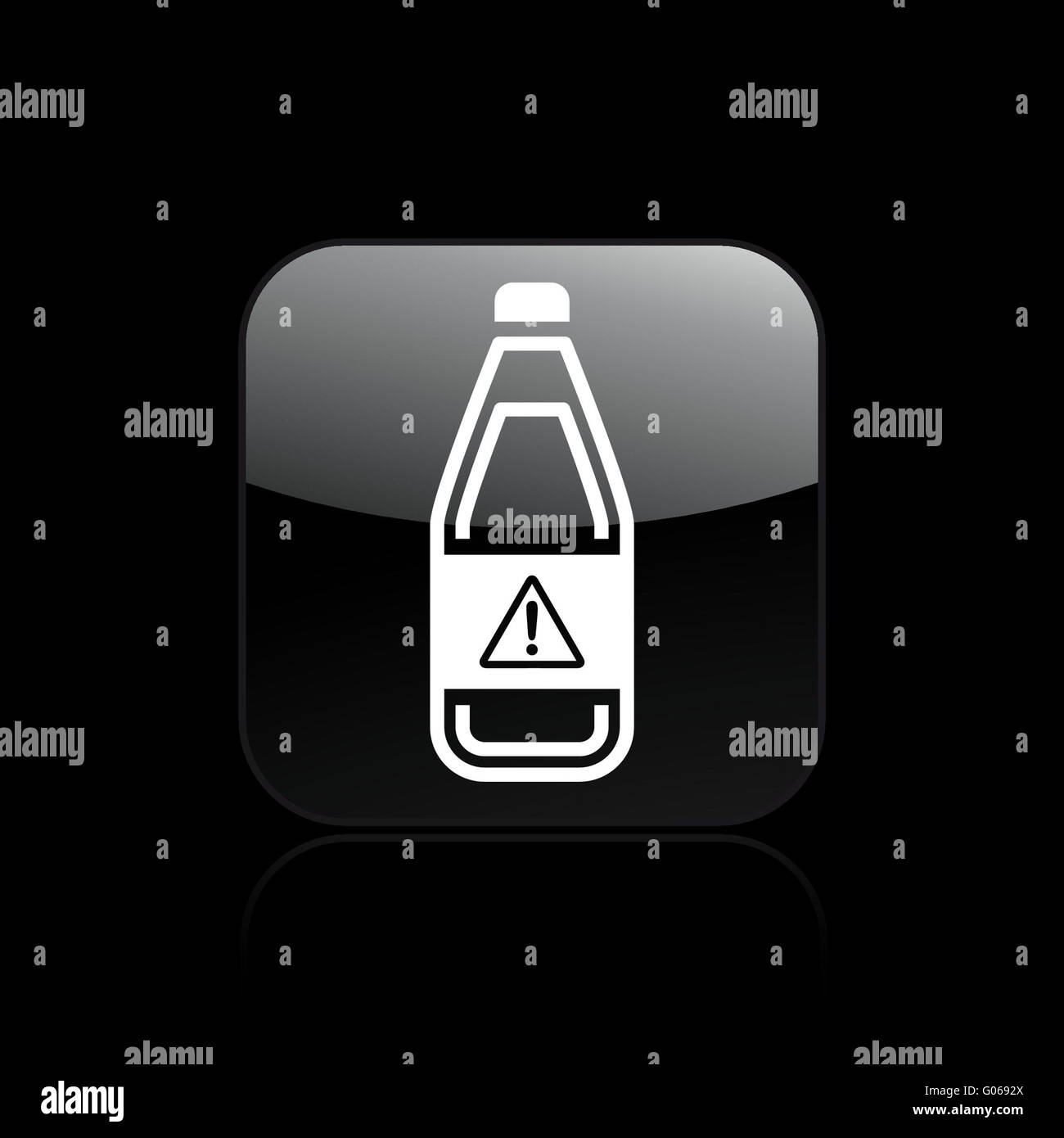 Vector illustration de l'icône unique bouteille dangereuses Banque D'Images