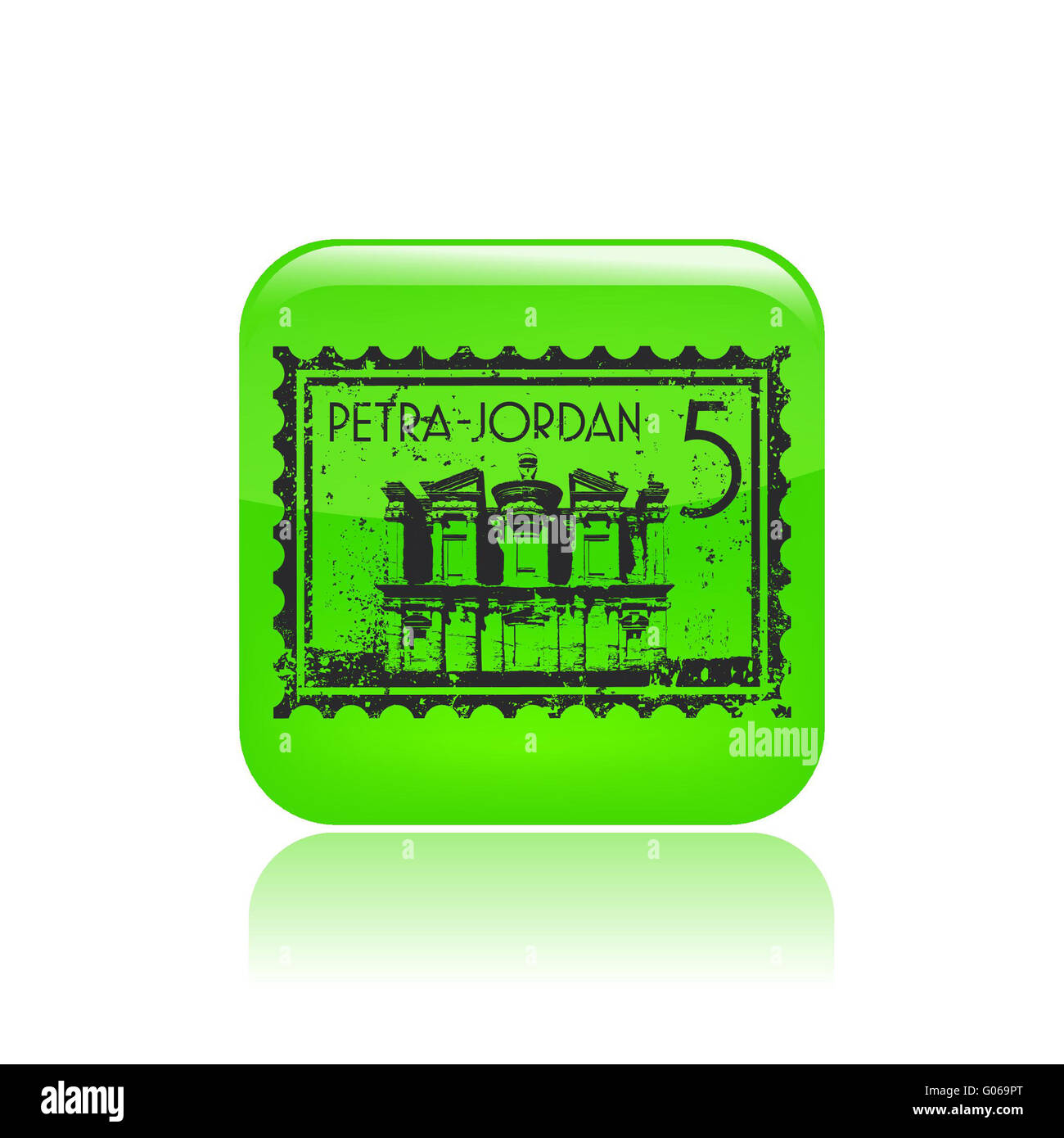 Vector illustration de l'icône de Petra isolés Banque D'Images