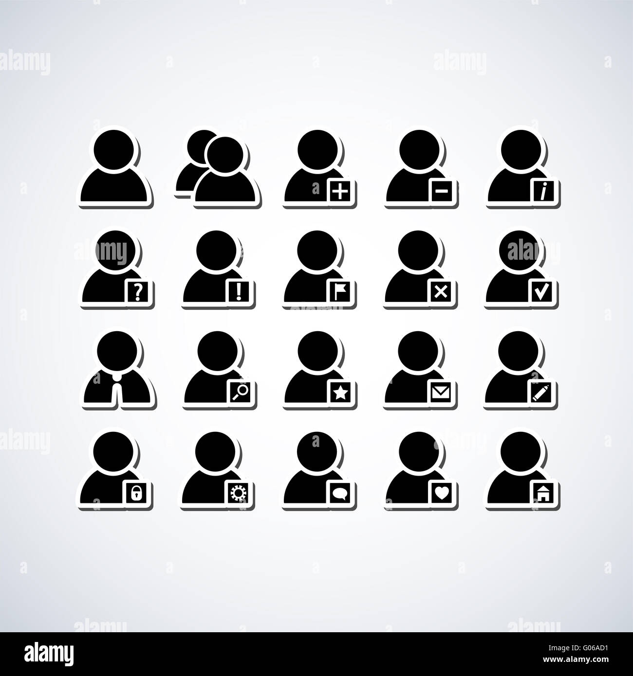 Jeu d’icônes de l’utilisateur Banque D'Images