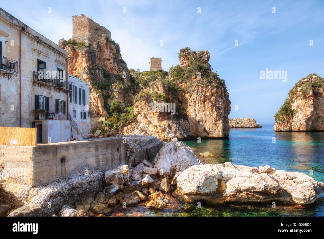 Scopello, Castellammare del Golfo, Trapani, Sicile, Italie Banque D'Images