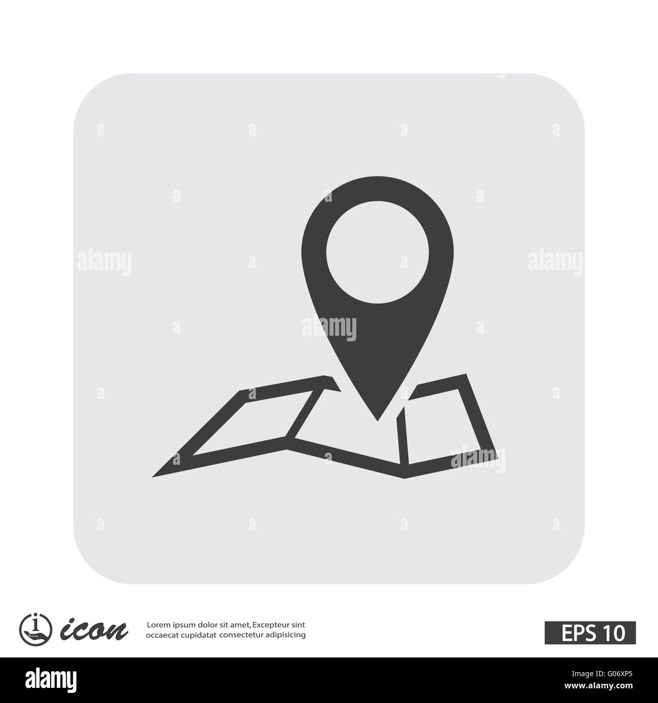 Repère sur la carte. Icône vecteur Image Vectorielle Stock - Alamy
