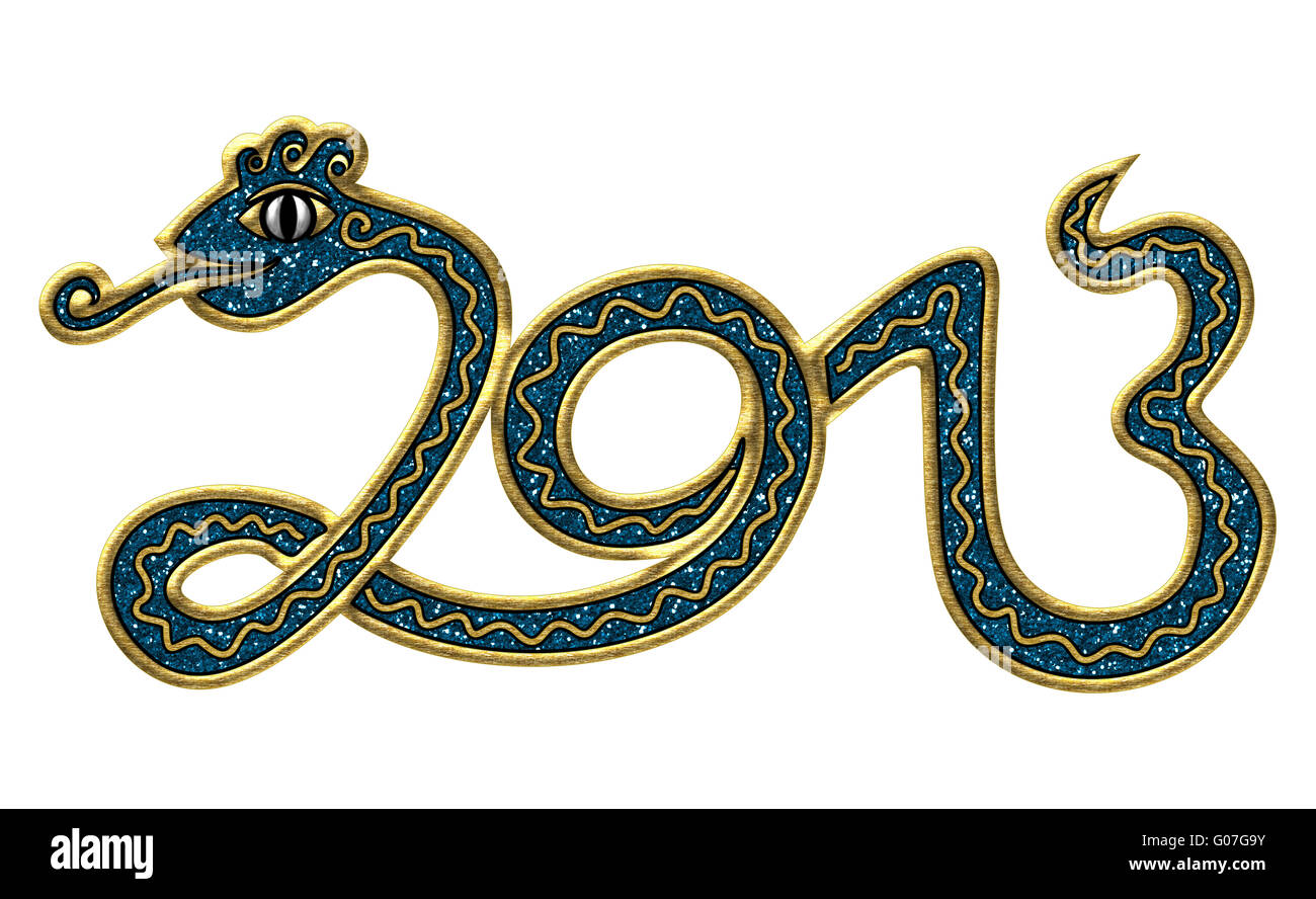 2013 - année du serpent Banque D'Images