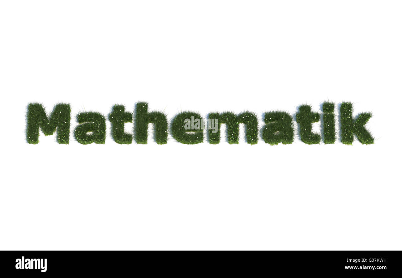 Les mathématiques : Série Fonts hors de l'herbe réaliste G Langue (Mathematik) Banque D'Images