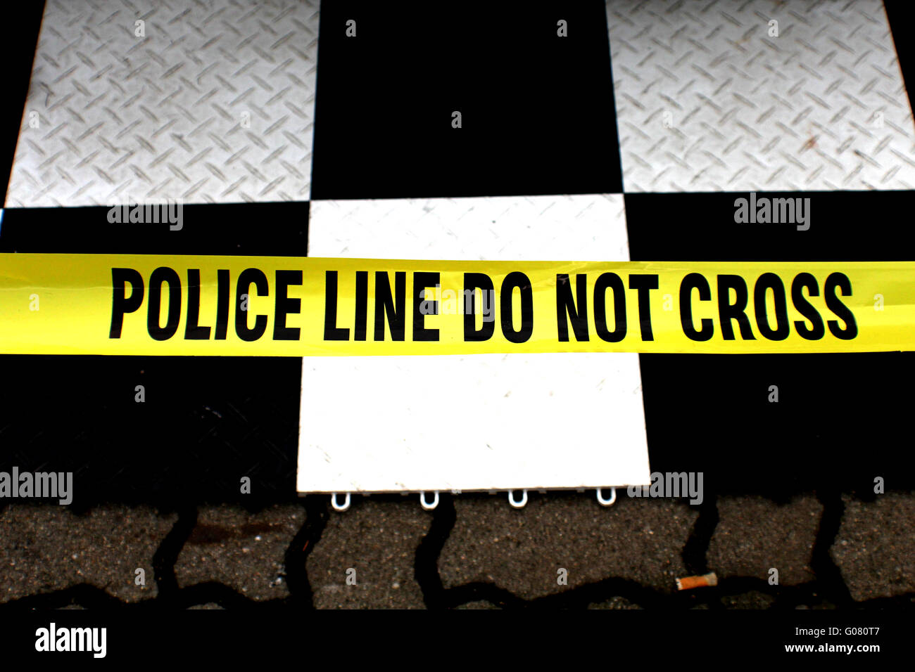 Cordon de Police - CSI Banque D'Images Cordon de Police - CSI Banque D'Images