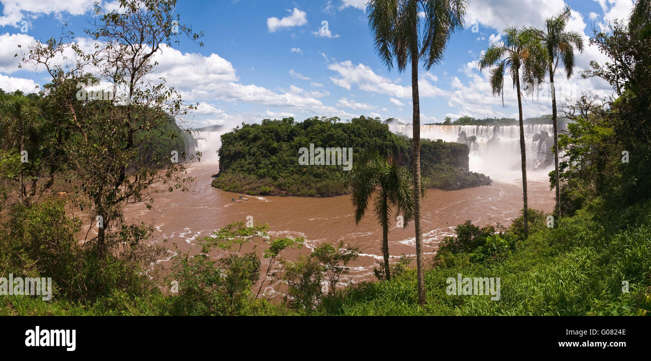 L'Iguacu falls en Argentine Brésil dans le middel Banque D'Images