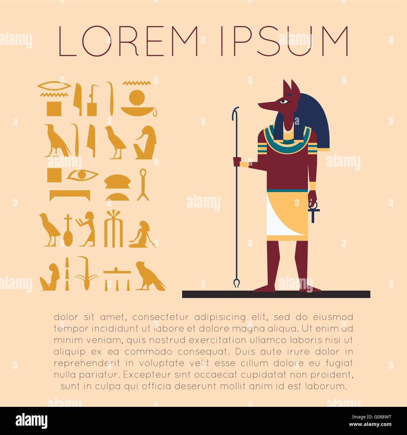 Anubis télévision banner Illustration de Vecteur