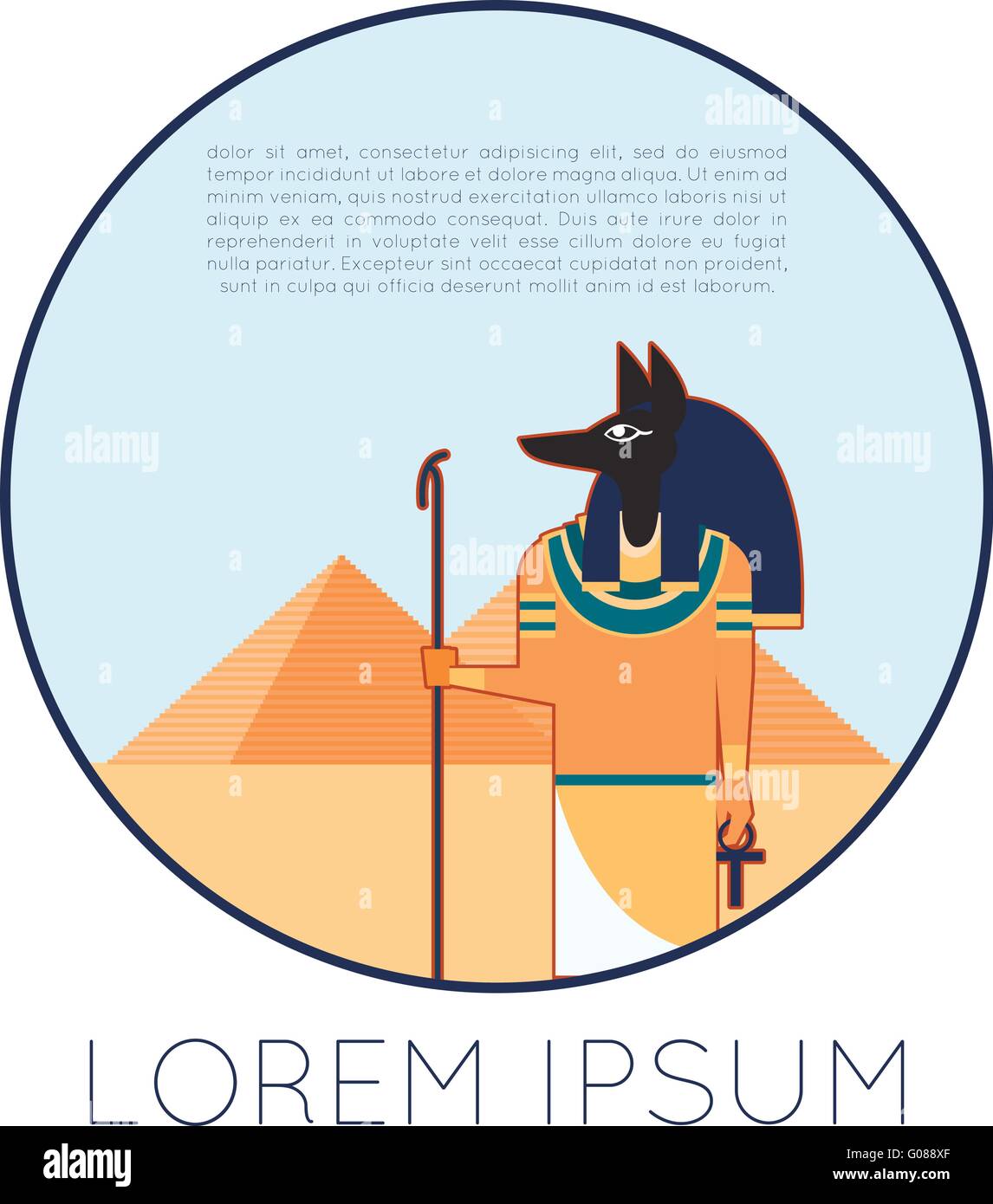 Anubis télévision banner Illustration de Vecteur