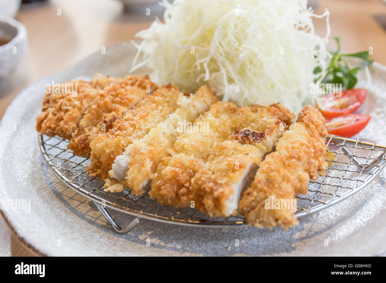 Escalope de porc panée, nourriture japonaise tonkatsu style Banque D'Images