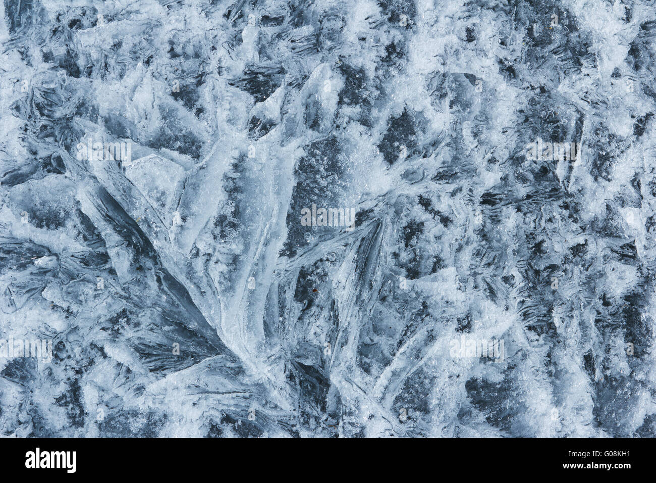 La texture de la glace de l'eau douce Banque D'Images