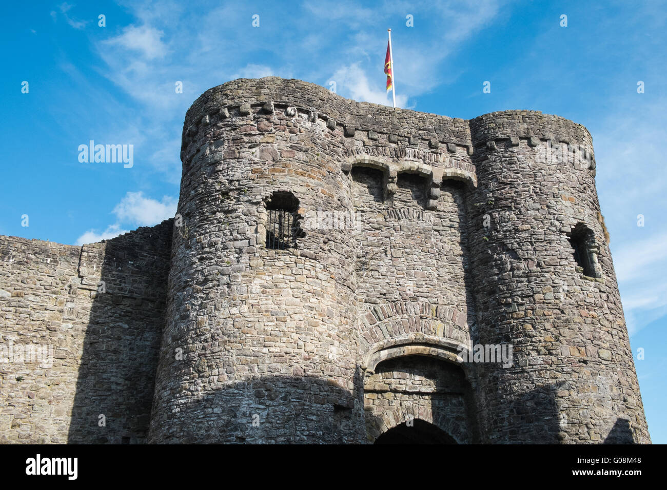 13 mètres carrés.gatehouse sur Nott Château Carmarthen Carmarthen,Ville,Carmarthenshire, Pays de Galles, Royaume-Uni Banque D'Images