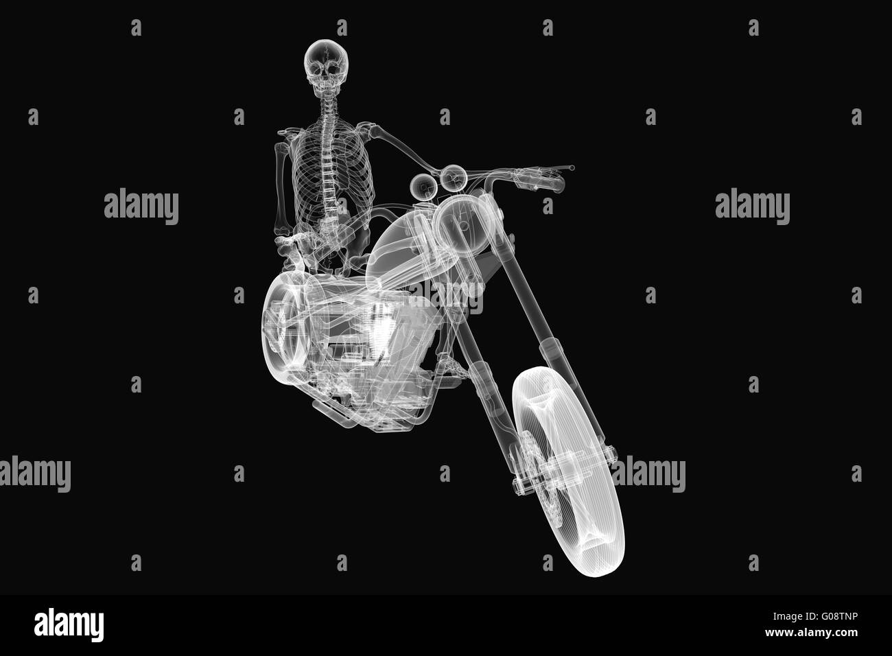 Xray Skeleton biker Banque D'Images
