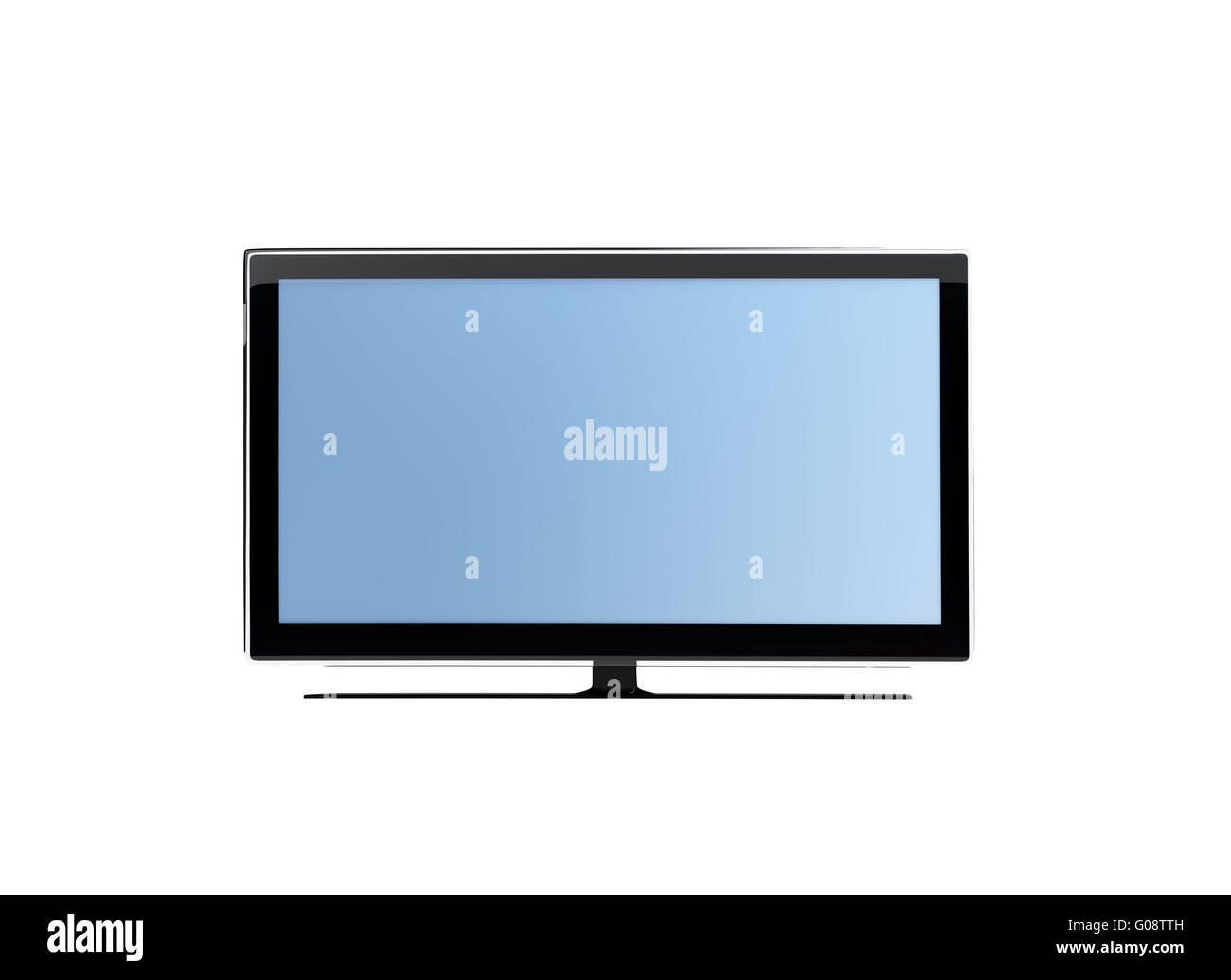 Une télévision à écran LCD Monitor isolé sur fond blanc Banque D'Images
