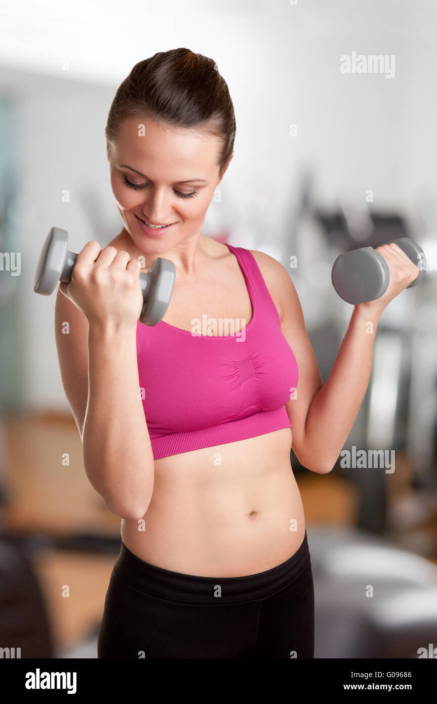 Woman Working Out Banque D'Images