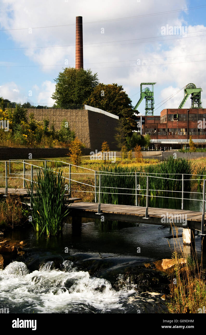 Jardin d'eau, Reden Schiffweiler, Allemagne Banque D'Images