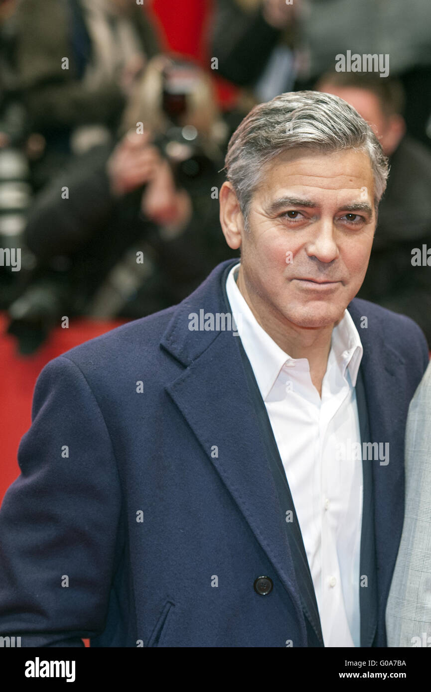 Tapis rouge de la Berlinale avec 'THE MONUMENTS MEN'. Banque D'Images