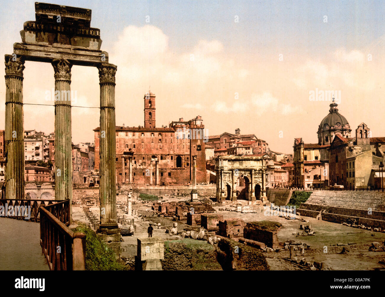 Forum Romano, Rome, Italie, circa 1900 Banque D'Images