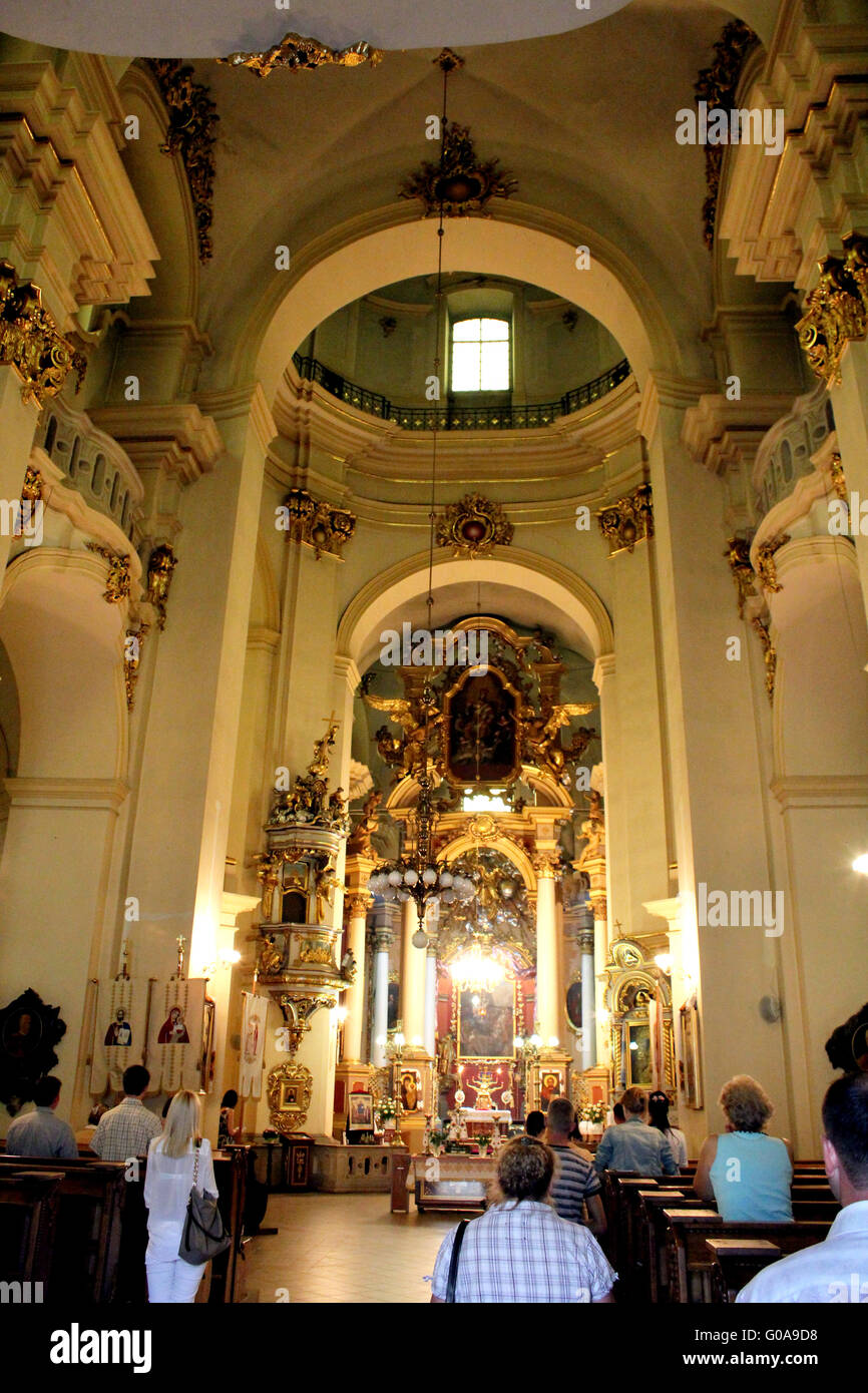 White Hall dans la belle église catholique Banque D'Images