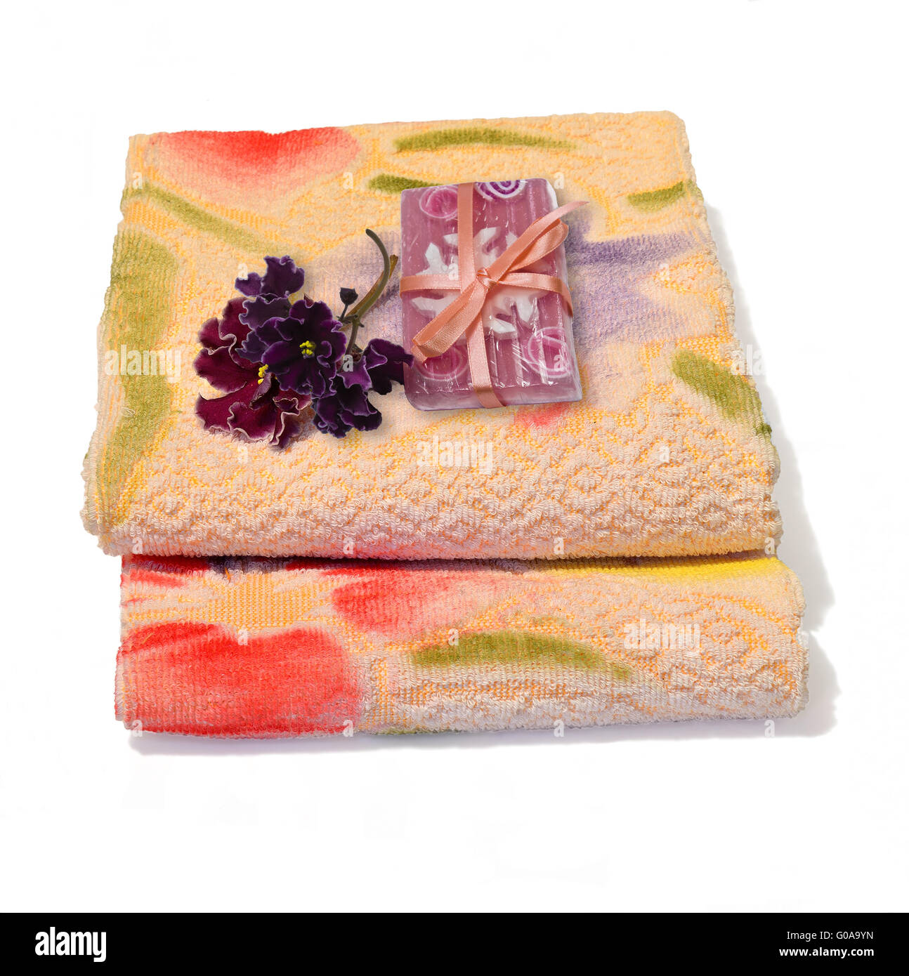 Savon artisanal et de serviettes. Banque D'Images