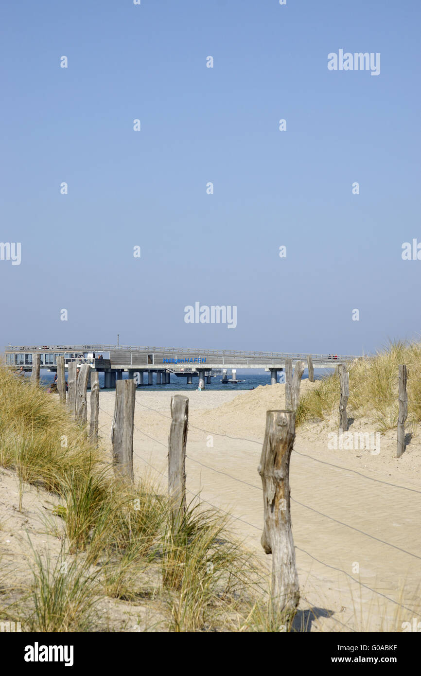 Chemin de la plage sur la mer Baltique dans Heiligenhafe Banque D'Images