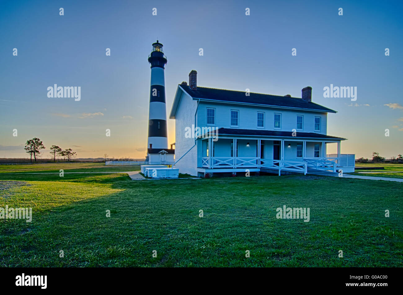 Bodie Island Lighthouse OBX Cap Hatteras en Caroline du Nord Banque D'Images