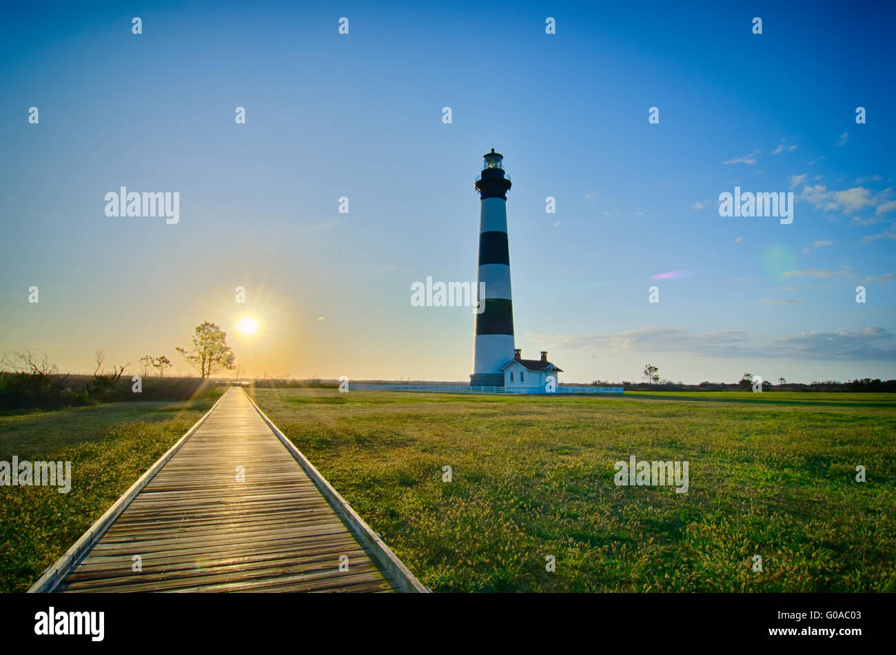 Bodie Island Lighthouse OBX Cap Hatteras en Caroline du Nord Banque D'Images