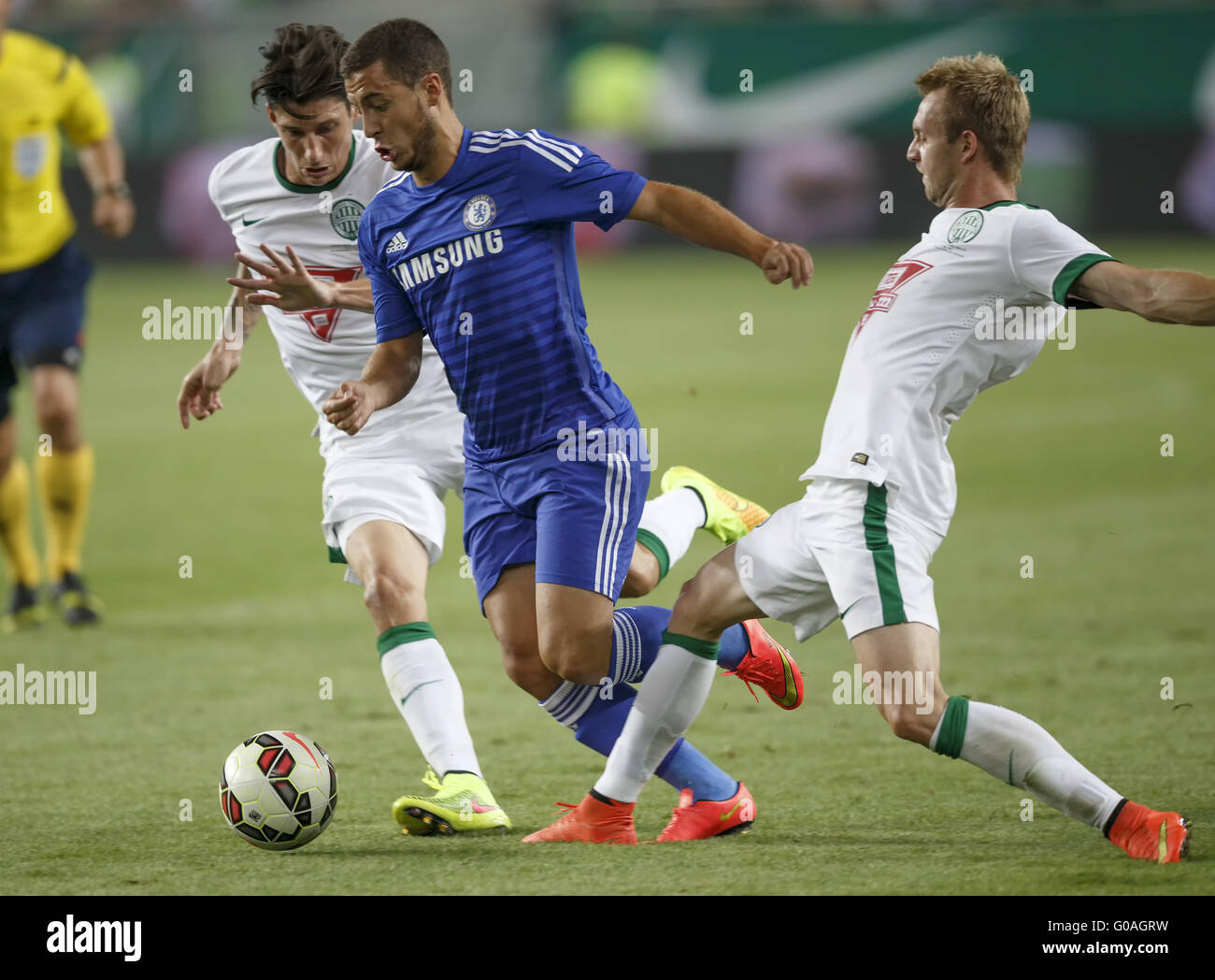 Ferencvaros vs Chelsea football match d'ouverture du stade Banque D'Images