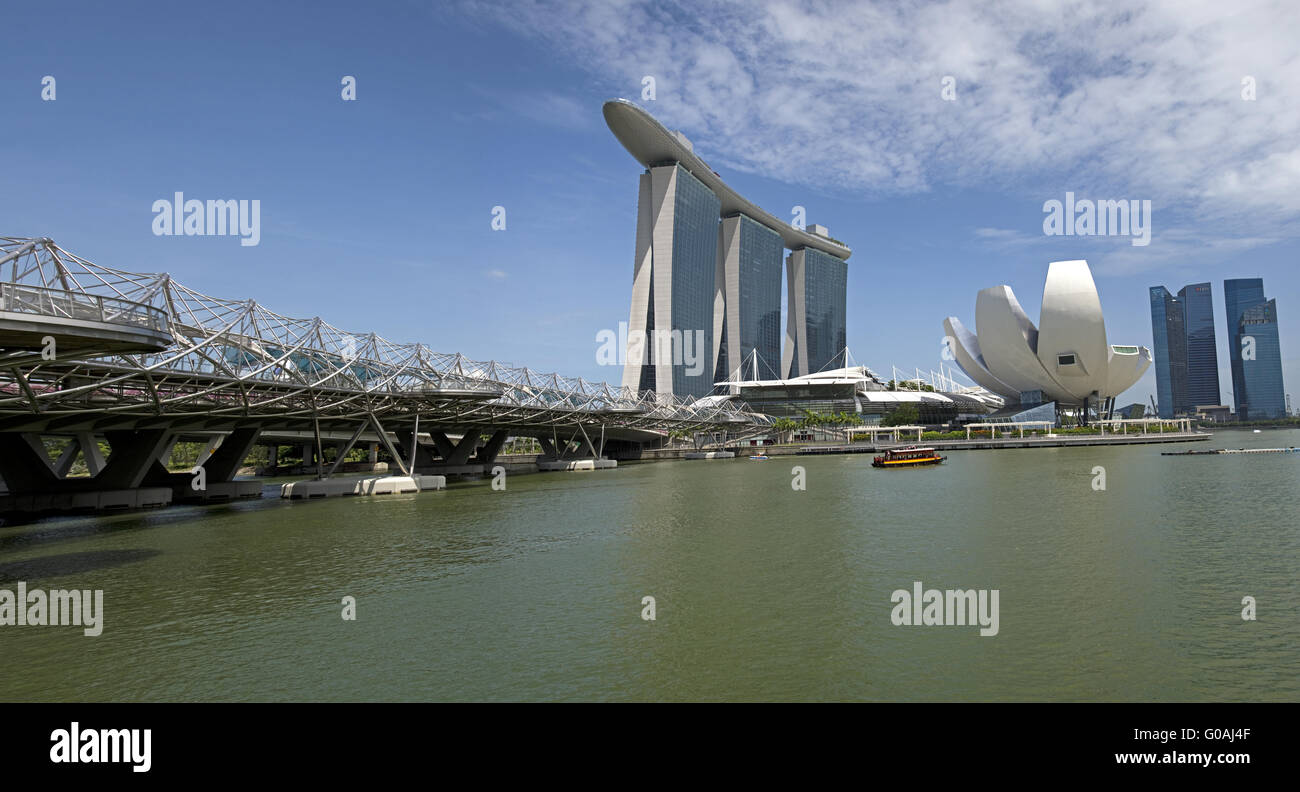 Marina Bay Sands, Singapour panorama Banque D'Images