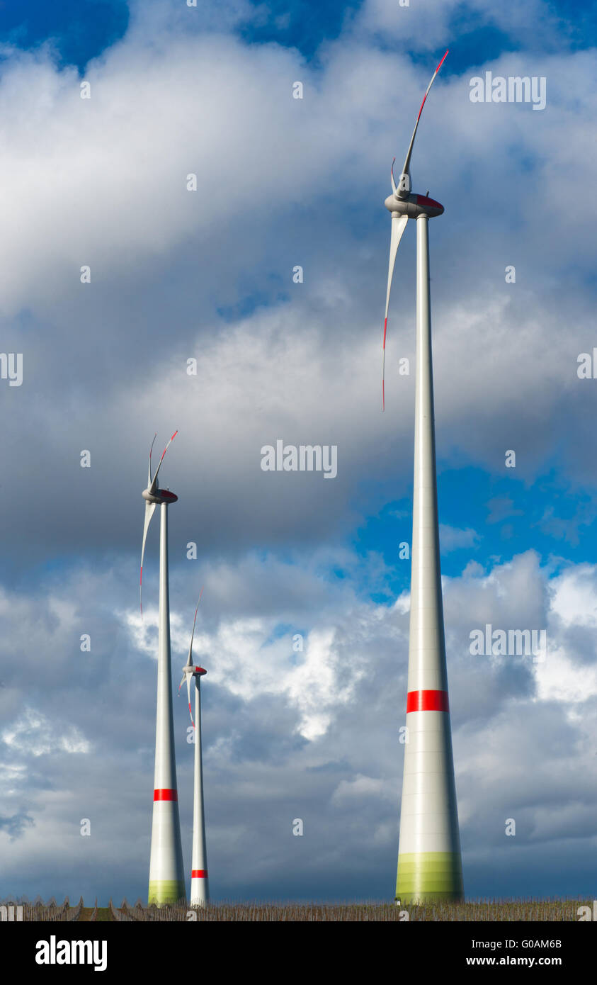 Les turbines éoliennes modernes Banque D'Images