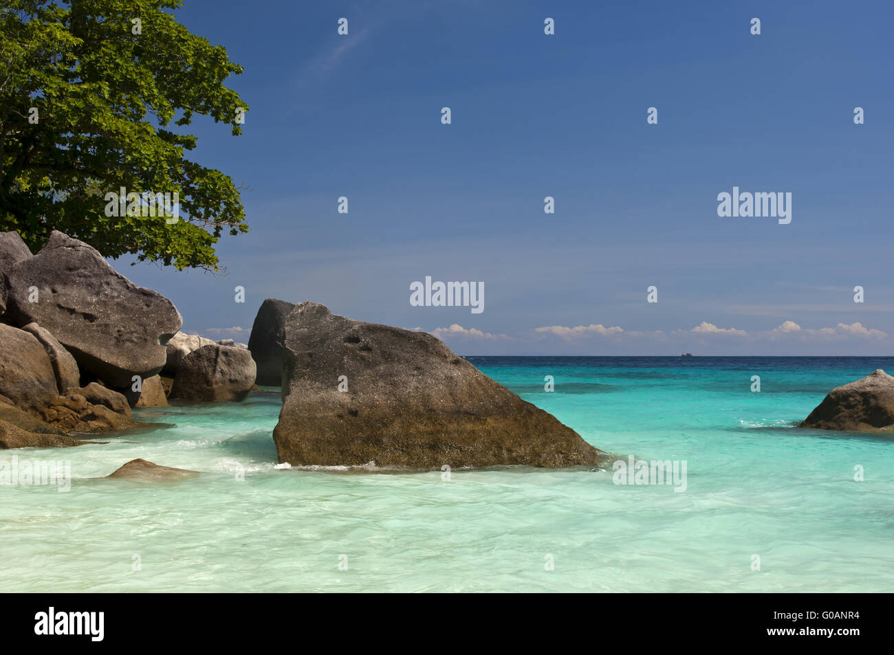 Les rochers de granit sur les îles Similan, Thaïlande Banque D'Images