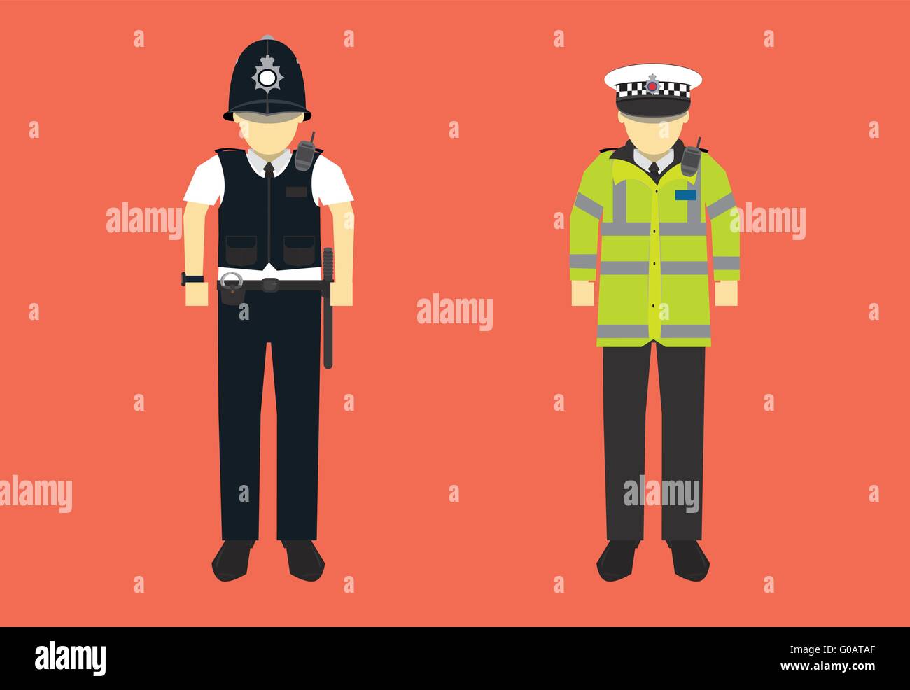 Vector illustration du caractère policier Royaume-Uni Illustration de Vecteur