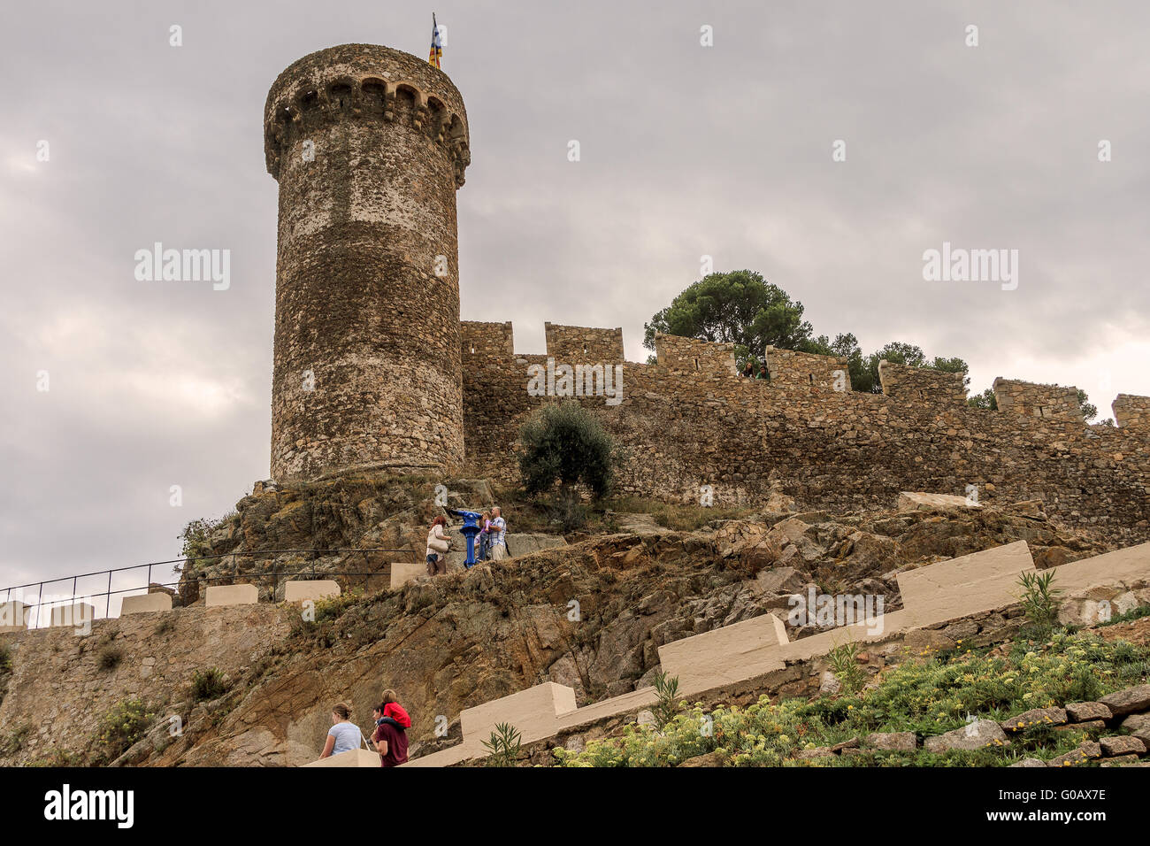 Les murs fortifiés de Tossa de Mar, Catalogne, Espagne Banque D'Images
