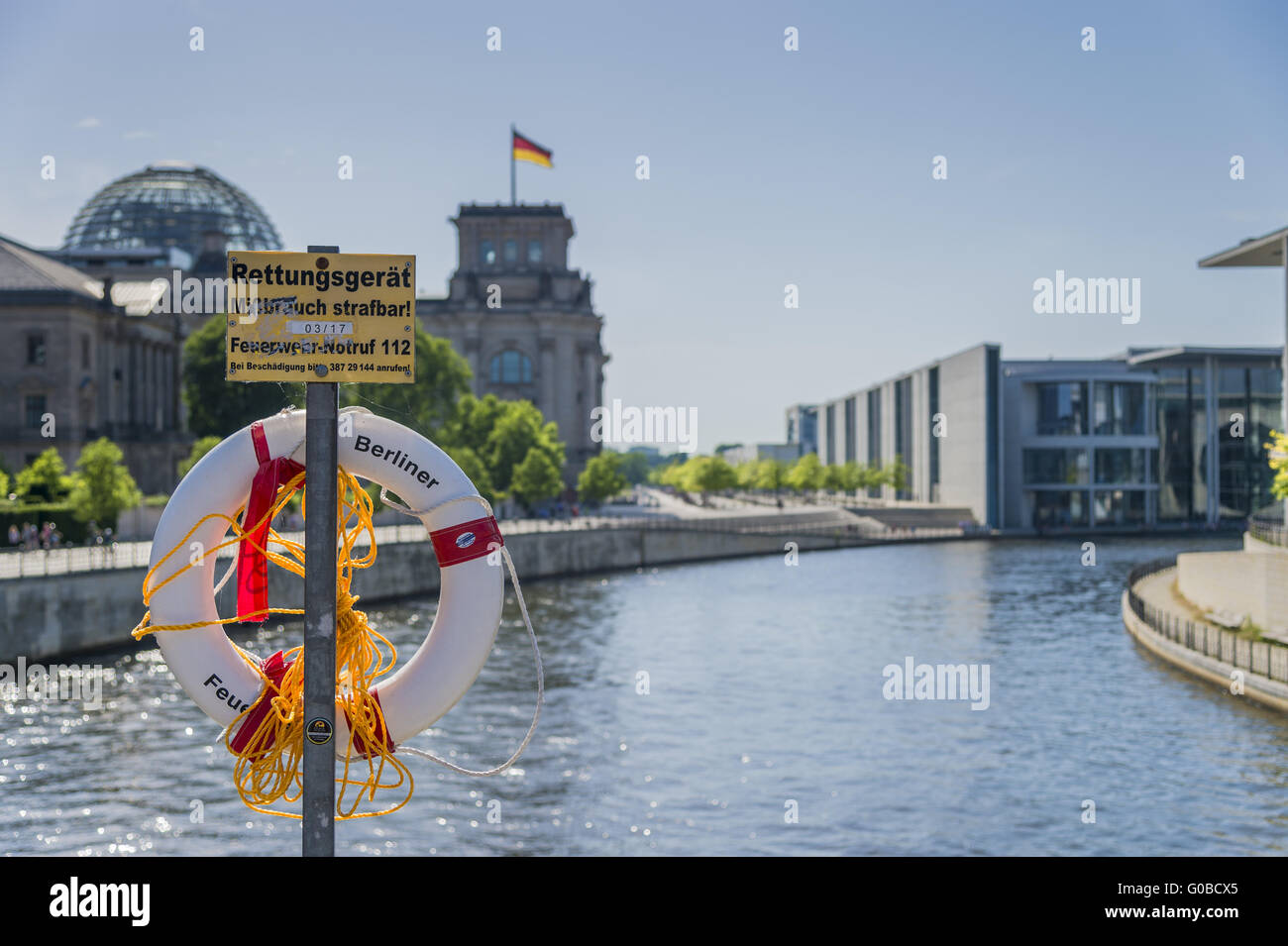 bouée de sauvetage Berlin Banque D'Images