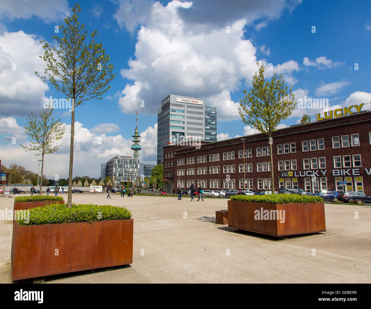 Bâtiment de Targo Bank, centre de service, à Duisburg, Allemagne Banque D'Images