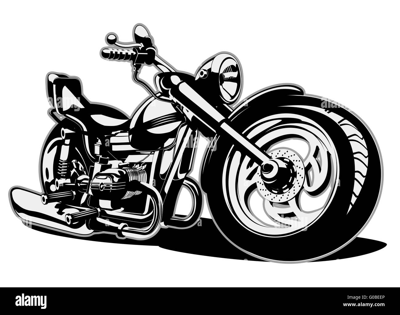 Moto Cartoon Banque D'Images