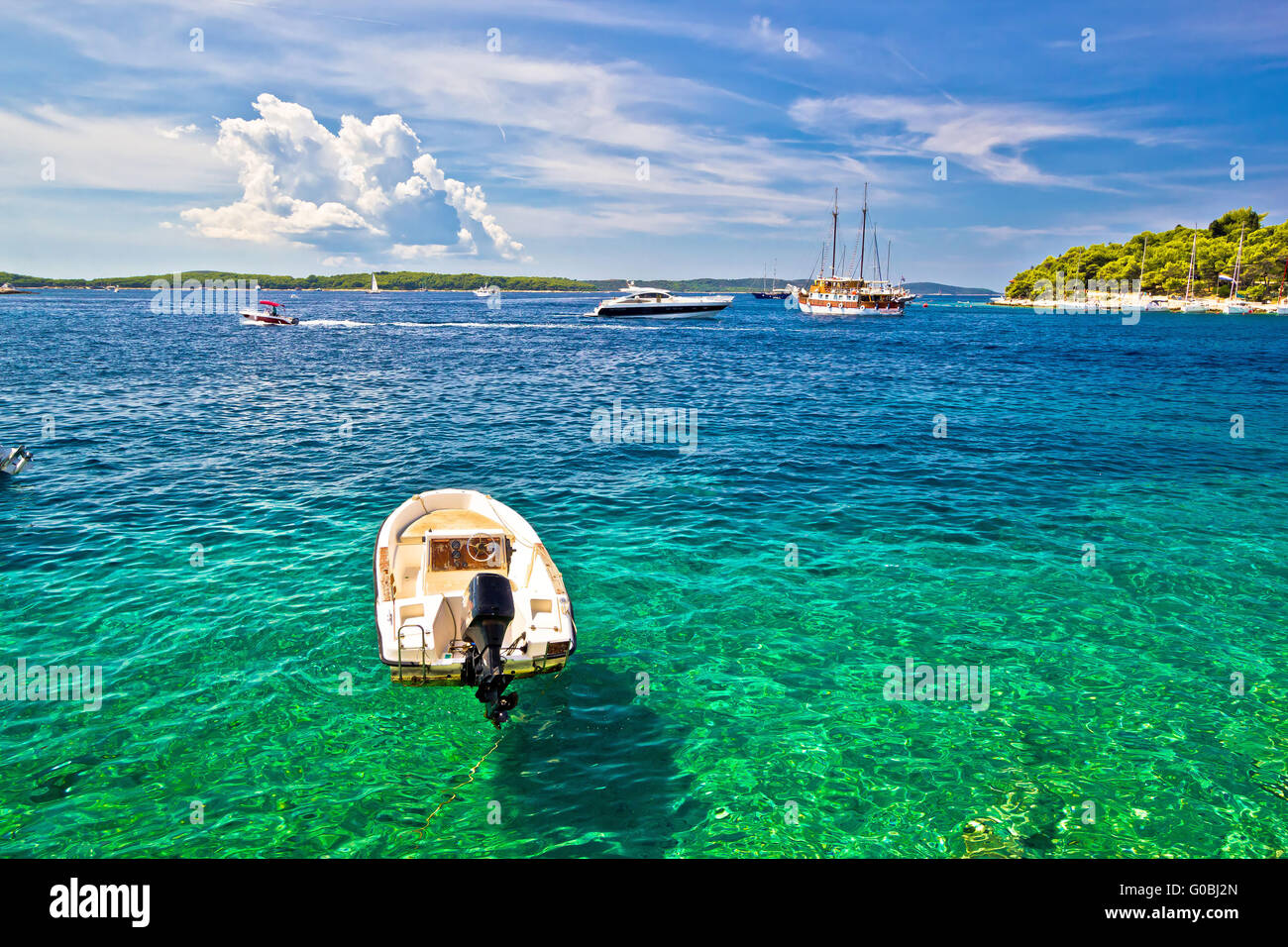 Les îles Paklinski célèbre destination nautique Banque D'Images