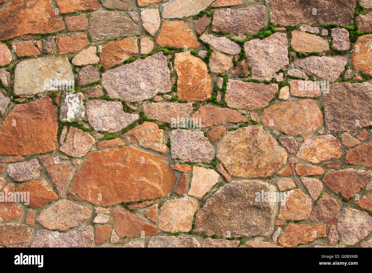 Mur en pierres naturelles Banque D'Images