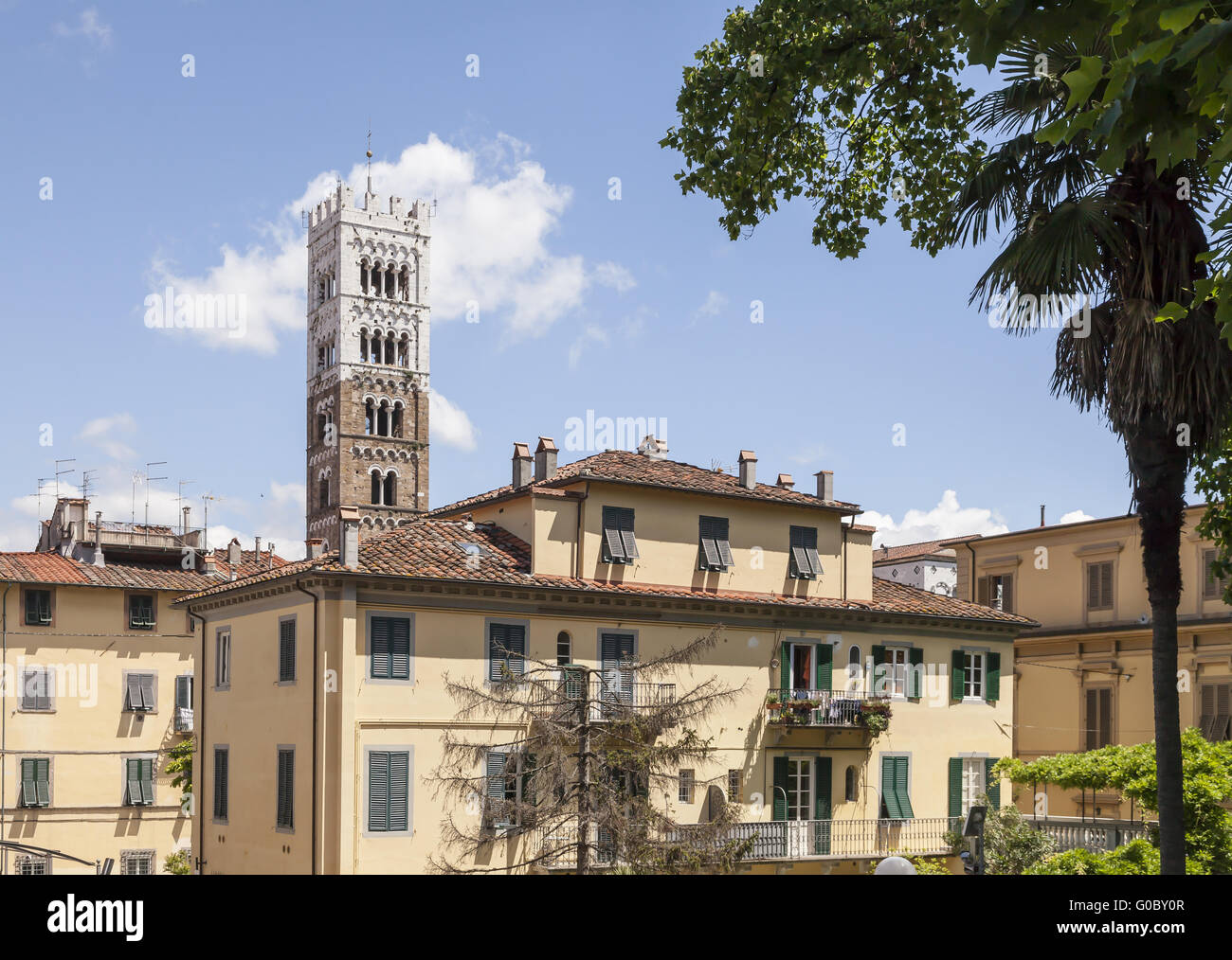 La Cathédrale de St Martin, Lucca, Toscane, Italie Banque D'Images