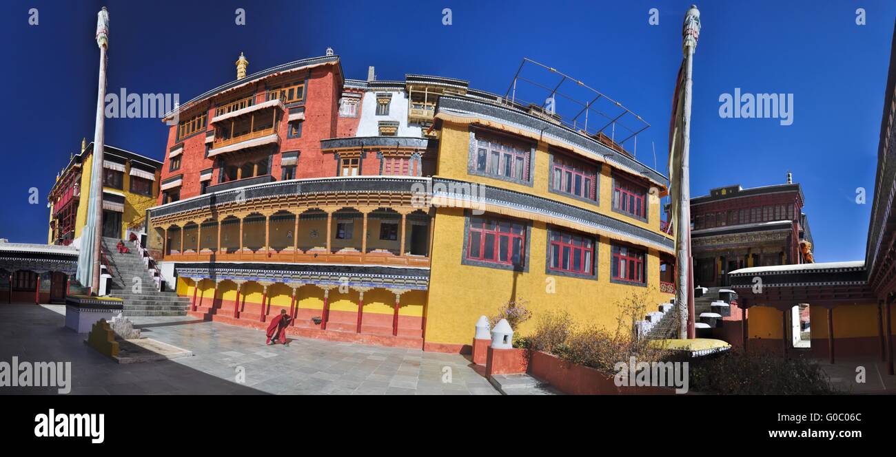 Vue pittoresque du monastère Thiksey au Ladakh Banque D'Images