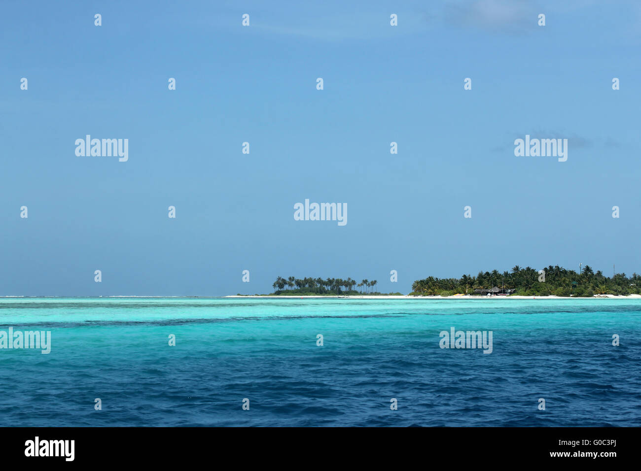 Tropical Island Maldives Banque D'Images