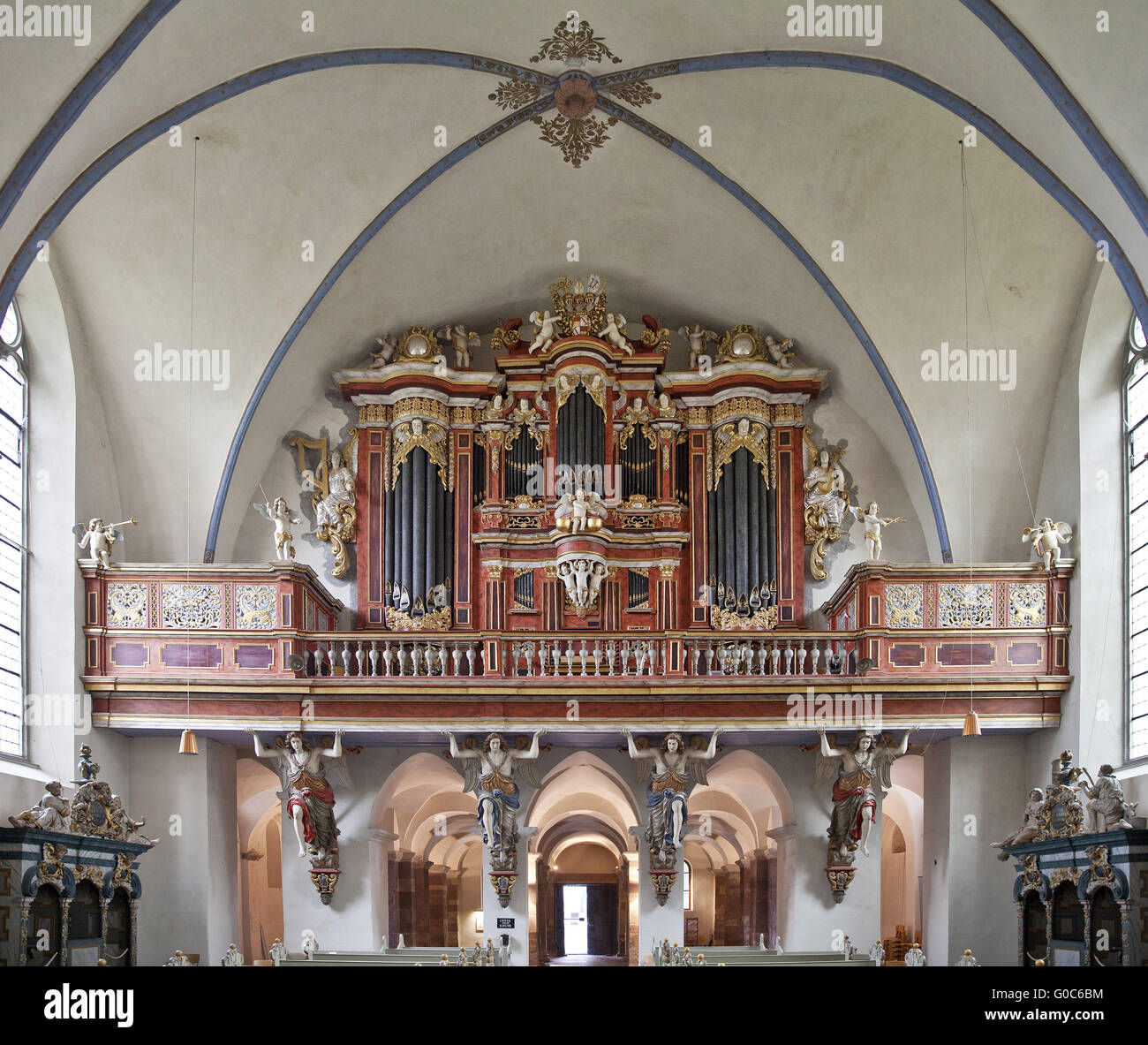 Château et Abbaye de Corvey, Hoexter, Allemagne Banque D'Images