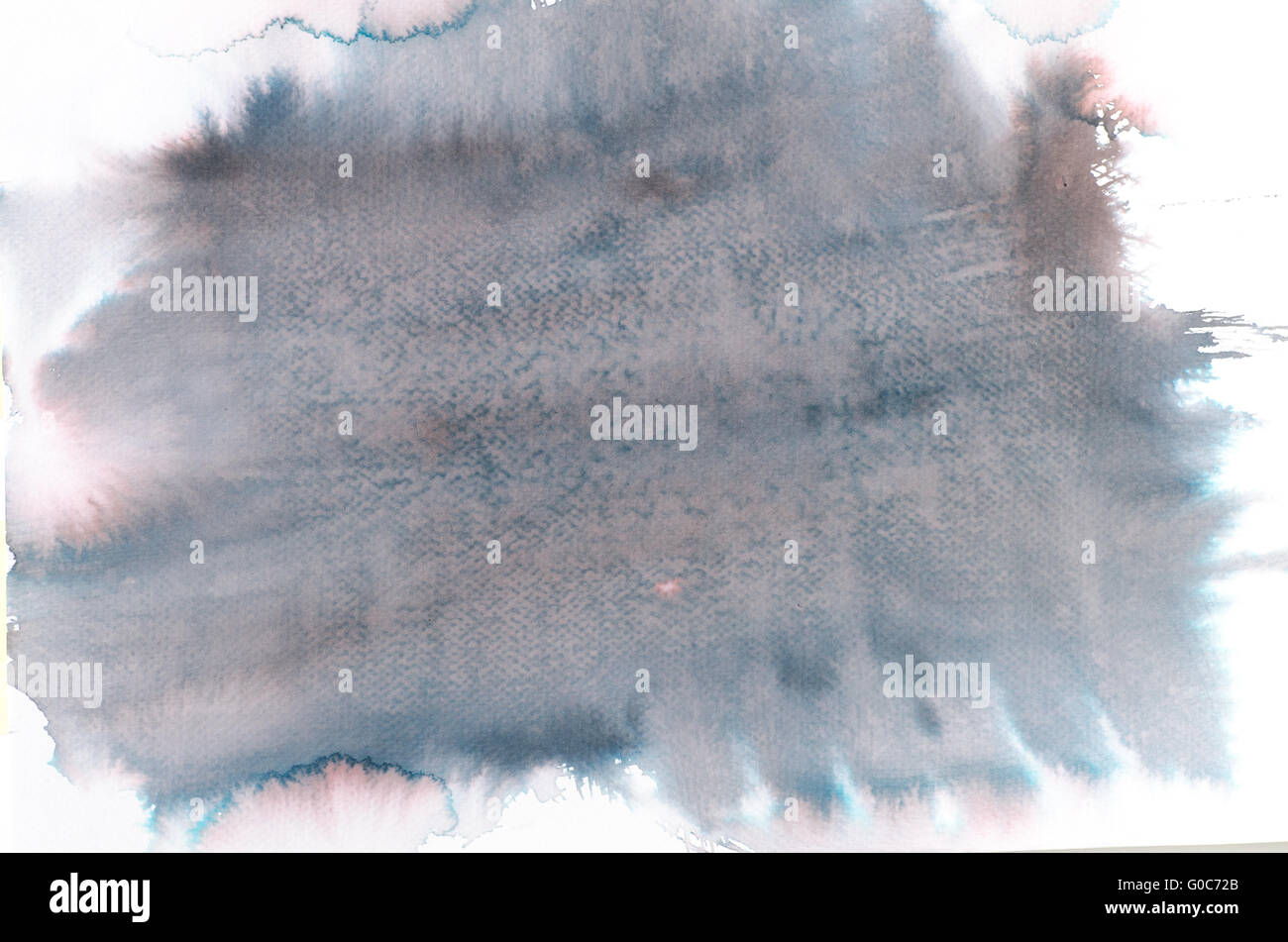 Texture de fond peint bleu aquarelle Banque D'Images