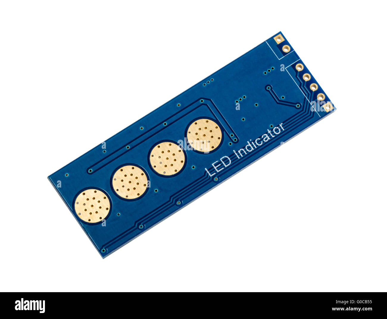 Panneau indicateur LED isolé sur fond blanc Banque D'Images