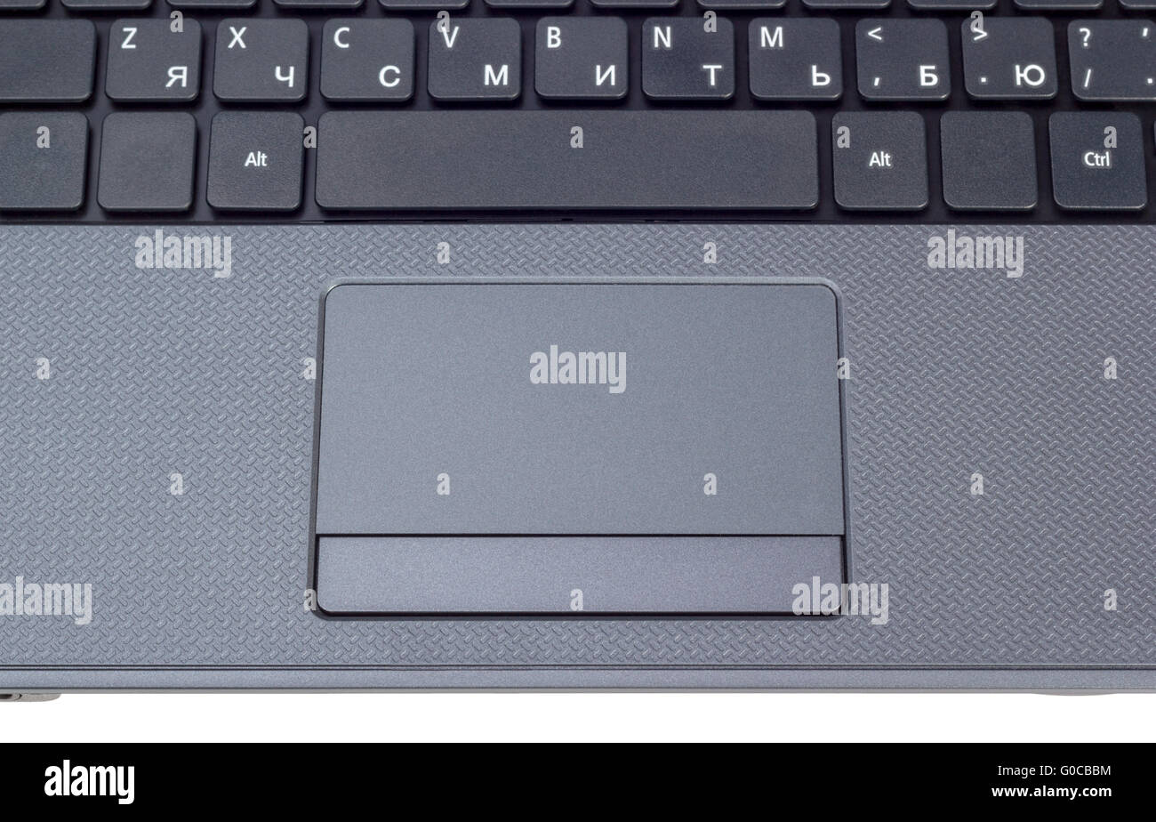 Clavier d'ordinateur portable moderne avec des lettres de la Fédération de Banque D'Images