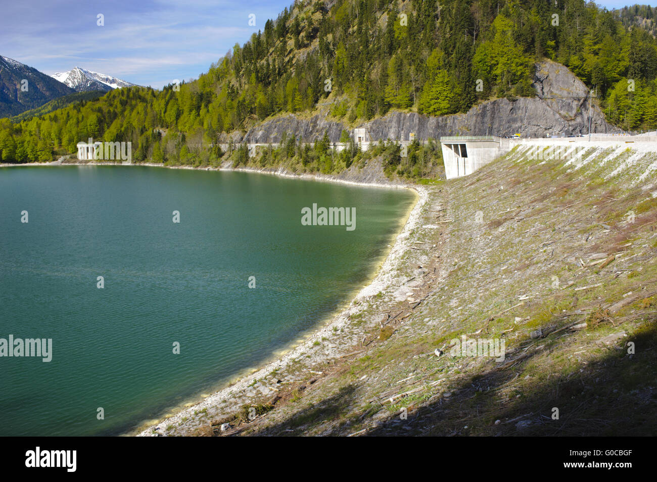Isar et le barrage en Bavière Banque D'Images