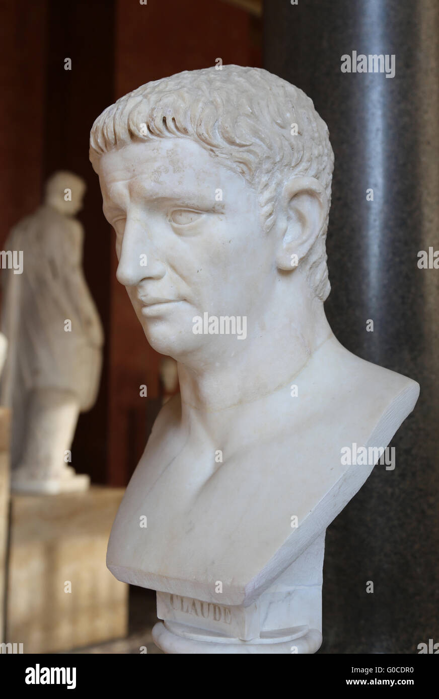 Claudius (10 BC-54). Empereur romain de 41 à 54 ans. La dynastie des Julio-claudiens. Portrait. En. 1er siècle après JC. Louvre, Paris Banque D'Images