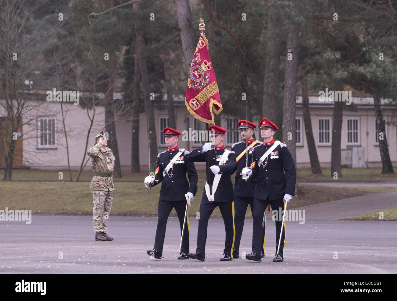 Le Queen's Royal Hussars Banque D'Images